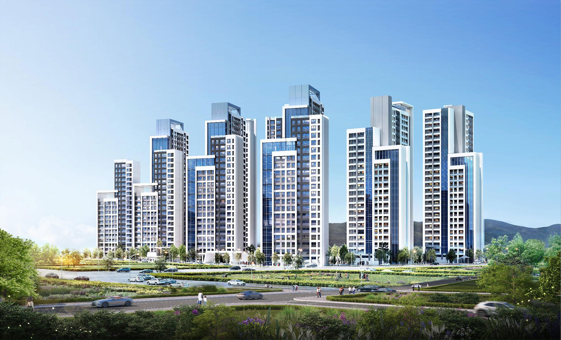 천안 삼거리공원 벽산블루밍 조감도