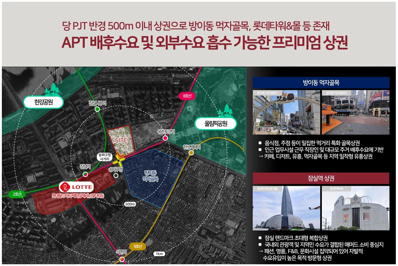 잠실 르엘 단지내 상가 상권 안내